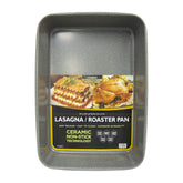 CasaWare Ultimate Series lasagna pan, top view, for even baking and easy release.
