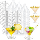 Cashger plastic martini glasses 5oz clear for appetizers and desserts
