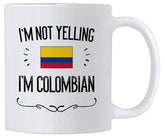 Casitika Colombia Pride mug with front design showing flag for daily coffee.