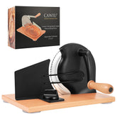 CAWIU upgraded manual bread slicer with stable base for clean, even slices.