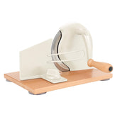 CAWIU Manual Bread Slicer with hand crank for consistent, even slices.