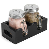 CB Accessories mason jar salt shaker front view in clear glass for easy content recognition.