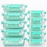 C Crest glass storage 10-pack with airtight lids for easy meal prep