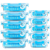 C CREST glass meal prep containers 10-pack for organized portions and storage