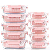 C CREST glass meal prep containers 10-pack for organized portions and daily meals