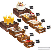 Cecnamt large buffet riser for layered desserts with rustic charm