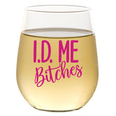 CEDAR CRATE MARKET 21st birthday wine glass with bold phrase for celebrations