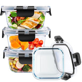 Cedarol 3-pack bariatric 8oz glass containers for precise portion control at home.