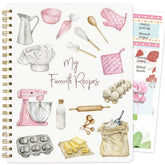Ceiba Tree blank recipe book cover with watercolor utensils design for organized cooking notes.