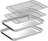 CEKEE 10x8 inch baking pan with rack for even heat distribution
