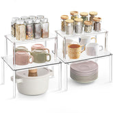 Celsisignis acrylic cabinet organizer set keeps spices neatly accessible on the counter