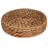 CENBOSS woven placemats in brown wash protect surfaces during meals.