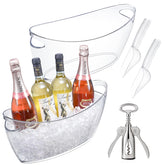 Cenjeery ice bucket party set with two clear buckets for gatherings