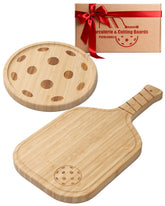 cenleoha pickleball charcuterie board with handle for easy serving at club gatherings.