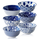 Cerkik ceramic soup bowls in deep blue glaze, ideal for hearty soups