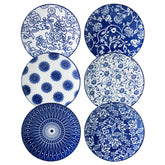 Cerkik Vintage Blue 6-inch dessert plate for elegant dessert service
