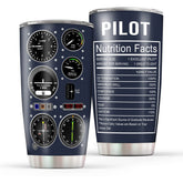 CGMIBAS Pilot Gifts aviation tumbler with lid keeps drinks secure during flights