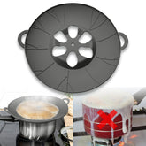 ChaiGuard boil-over stopper lid with universal fit prevents spills during chai preparation.