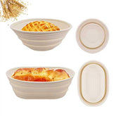 Cham-X oval silicone banneton 10-inch, smooth release.