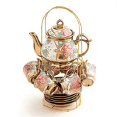 CHANJOON gold-plated red rose teapot for elegant tea moments