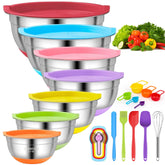 CHAREADA mixing bowls with airtight lids for fresh storage and easy prep