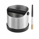 CHDEXU coffee grounds knock box in stainless steel offers compact storage under espresso machines