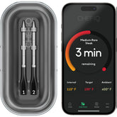 CHEF iQ Sense two probes in meat enable precise dual-dish cooking.
