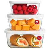 Chef Preserve small airtight glass container for leftovers and snacks.