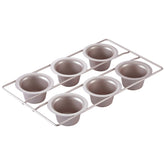 CHEFMADE popover cake pan six cavities in champagne gold for even baking