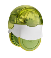 Chef'n GarlicZoom XL chopper in green shows compact storage and quick garlic prep