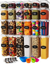 Chef's Path 24-piece airtight container set on countertop for organized kitchen storage