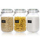 CHEFSTORY 50oz airtight glass jar with lid on keeps pantry staples fresh.