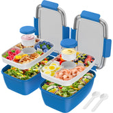 Cherrysea 4-compartment salad lunch container keeps foods neatly separated