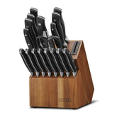 Chicago Cutlery Insignia knife block with 18-piece set for organized prep and quick access