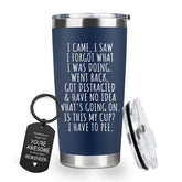CHICKOR I Came I Saw I Forgot mug front view, humorous retirement design.