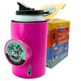 Chill-N-Reel pink can cooler front view for on-the-water refreshment