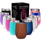 CHILLOUT LIFE 12oz wine tumbler with lid keeps beverages cold on the go