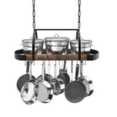 Chloraeon hanging pot rack 32in provides roomy storage for pots and pans