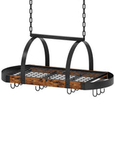 CHOEZON ceiling pot rack assembly shows sturdy mounting for organized space.