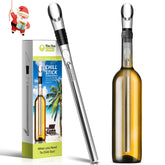 CHOHEY wine chiller stick outer view highlights premium stainless steel for refined at-home wine service.