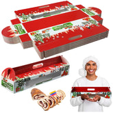 Cholemy Christmas bread box with window displays baked goods beautifully.