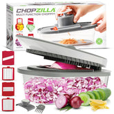 CHOPZILLA vegetable chopper with lid container for mess-free meal prep