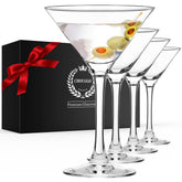 Chouggo martini glasses set of 4, elegant crystal for refined home bar entertaining.