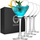 Chouggo Nick & Nora glasses set of 4, elegant lead-free crystal for refined cocktails.