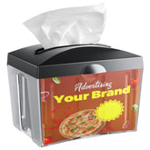 CHUANGDIAN napkin dispenser front view shows compact black design for busy tables