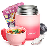 ChugJug Thermo wide-mouth 18oz keeps meals warm and easy to fill.