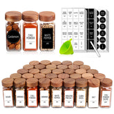 Churboro 36 glass spice jars for clear visibility and easy storage