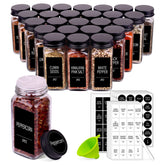 Churboro 36 spice jars set ready for organized kitchen storage and easy access.