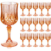 Ciaell amber diamond-pattern wine glass for elegant events