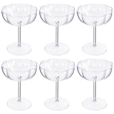 Ciaell petal-rim close-up on a 12oz plastic martini glass for elegant serving